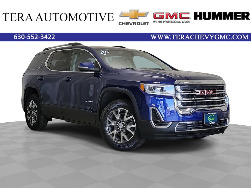 Ultra Blue Metallic 2023 GMC Acadia SLE FWD SUV / Crossover Front-Wheel Drive