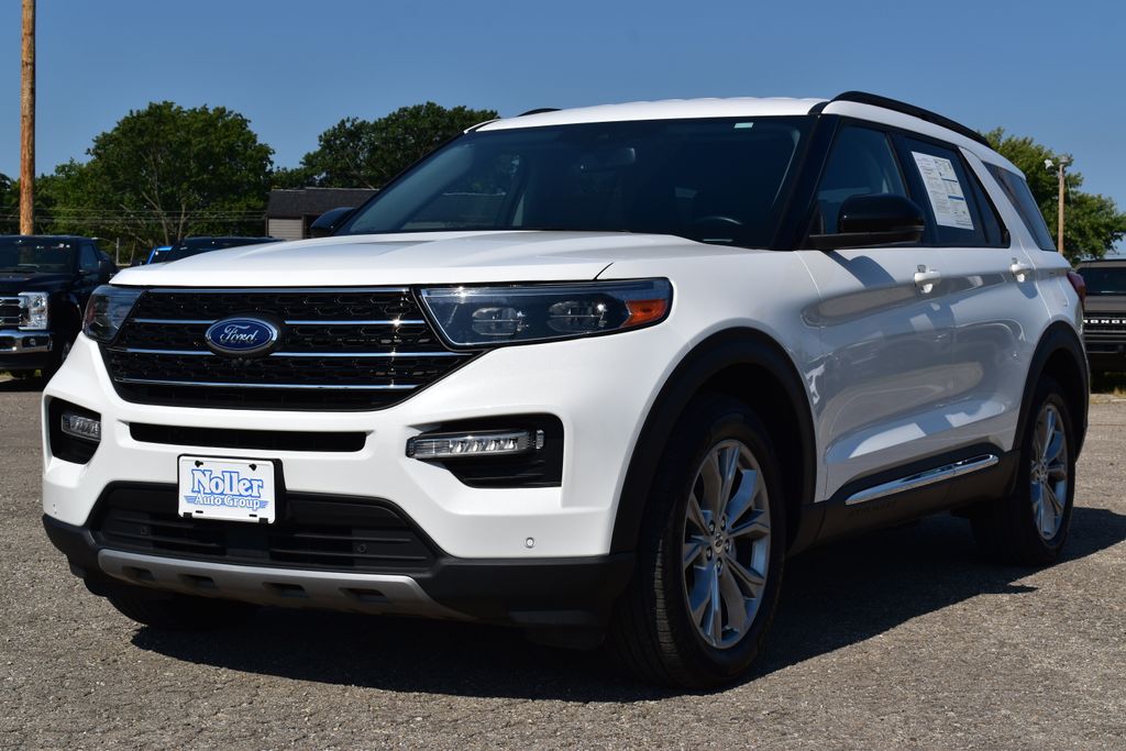 Star White Metallic Tri-Coat 2024 Ford Explorer SUV / Crossover All-Wheel Drive Automatic