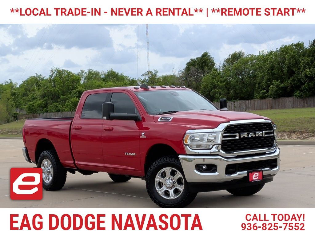 Flame Red Clearcoat 2022 RAM 3500 Big Horn Crew Cab 4WD Pickup Truck Four-Wheel Drive 6-Speed Automatic