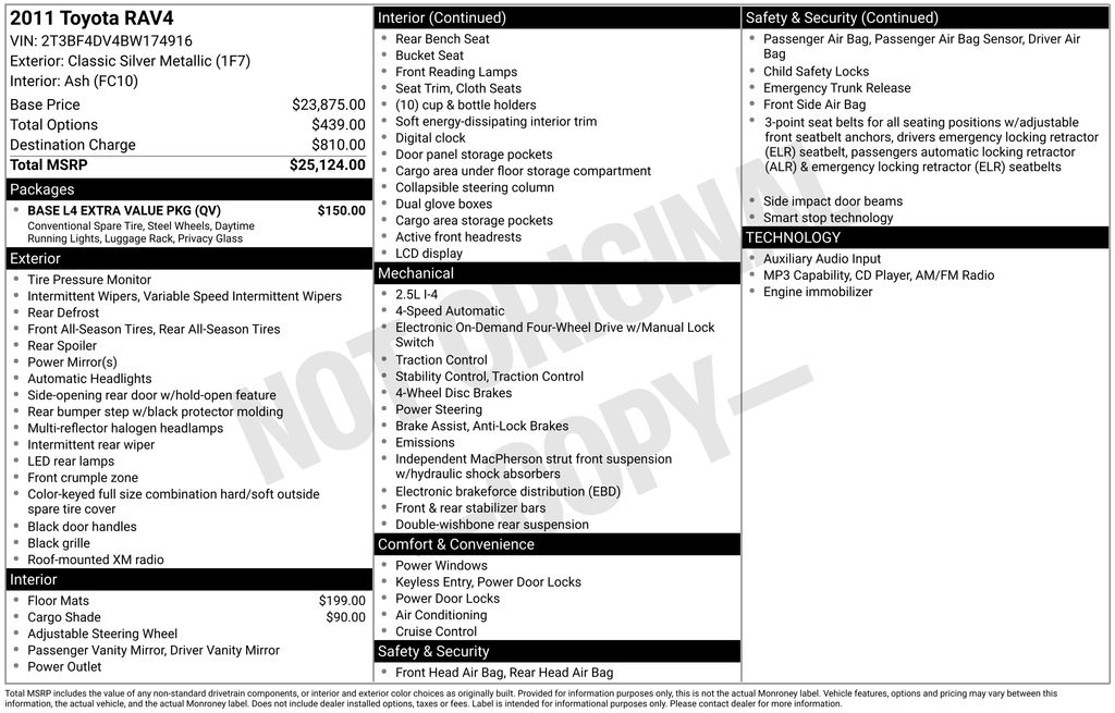 Used 2011 Silver Toyota Base image 5