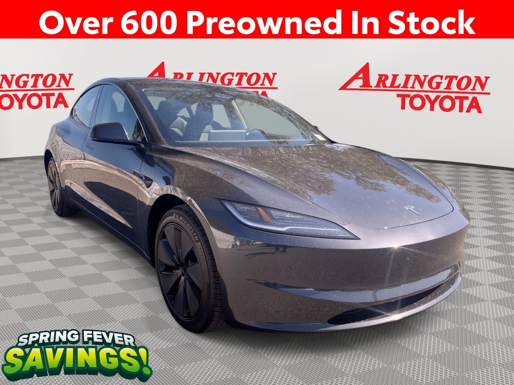 Stealth Gray 2025 Tesla Model 3 Long Range RWD Sedan Rear-Wheel Drive 1-Speed Automatic