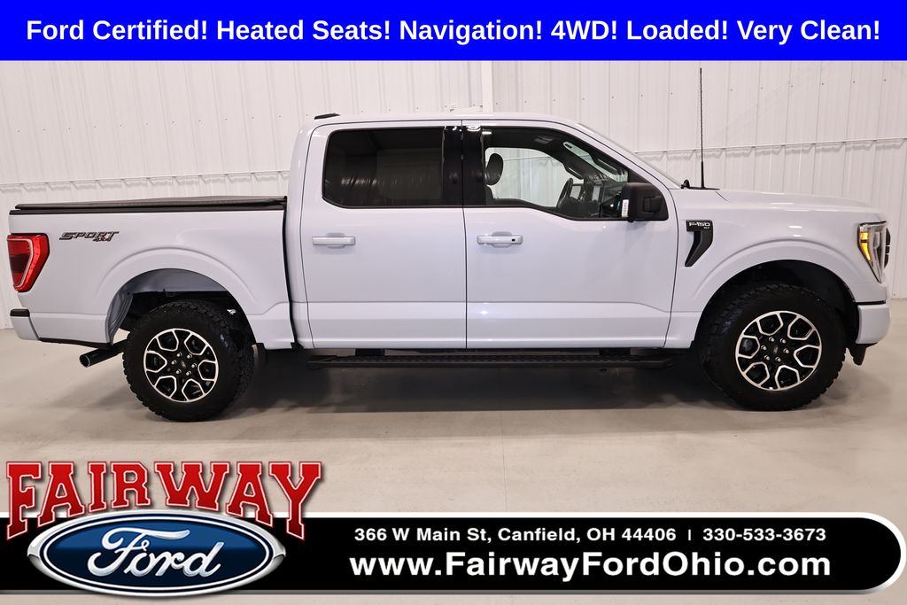 Space White Metallic 2022 Ford F-150 XLT SuperCrew 4WD Pickup Truck Four-Wheel Drive Automatic