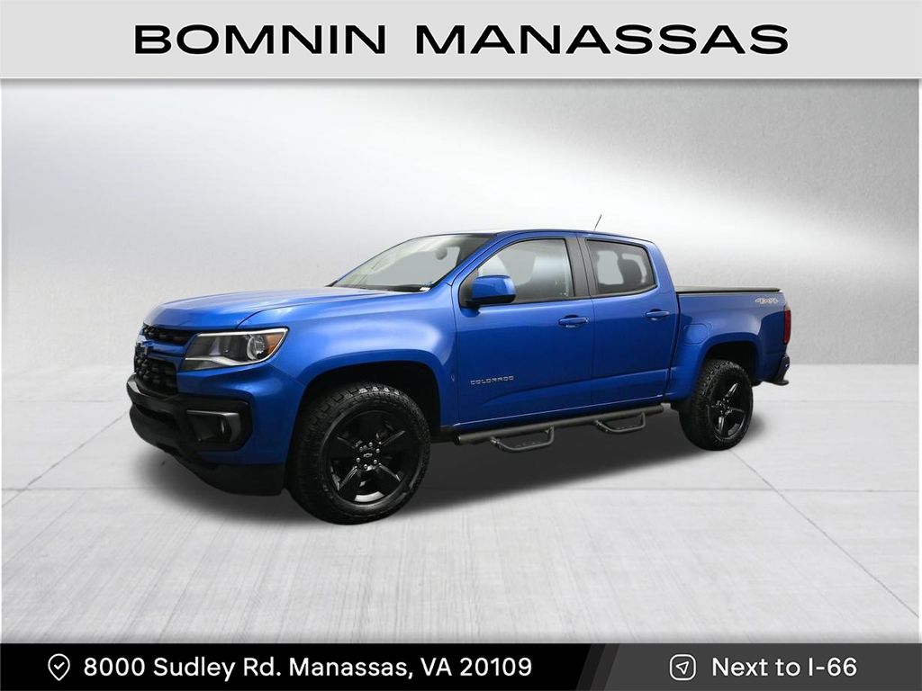 Bright Blue Metallic 2021 Chevrolet Colorado LT Crew Cab 4WD Pickup Truck Four-Wheel Drive 8-Speed Automatic