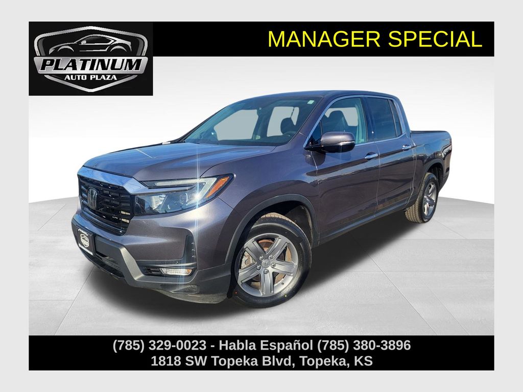 Gray (Modern Steel) 2021 Honda Ridgeline RTL-E AWD Pickup Truck All-Wheel Drive Automatic