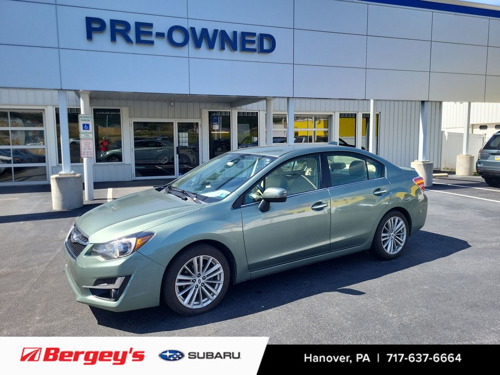 Jasmine Green Metallic 2016 Subaru Impreza Sedan All-Wheel Drive Continuously Variable Transmission