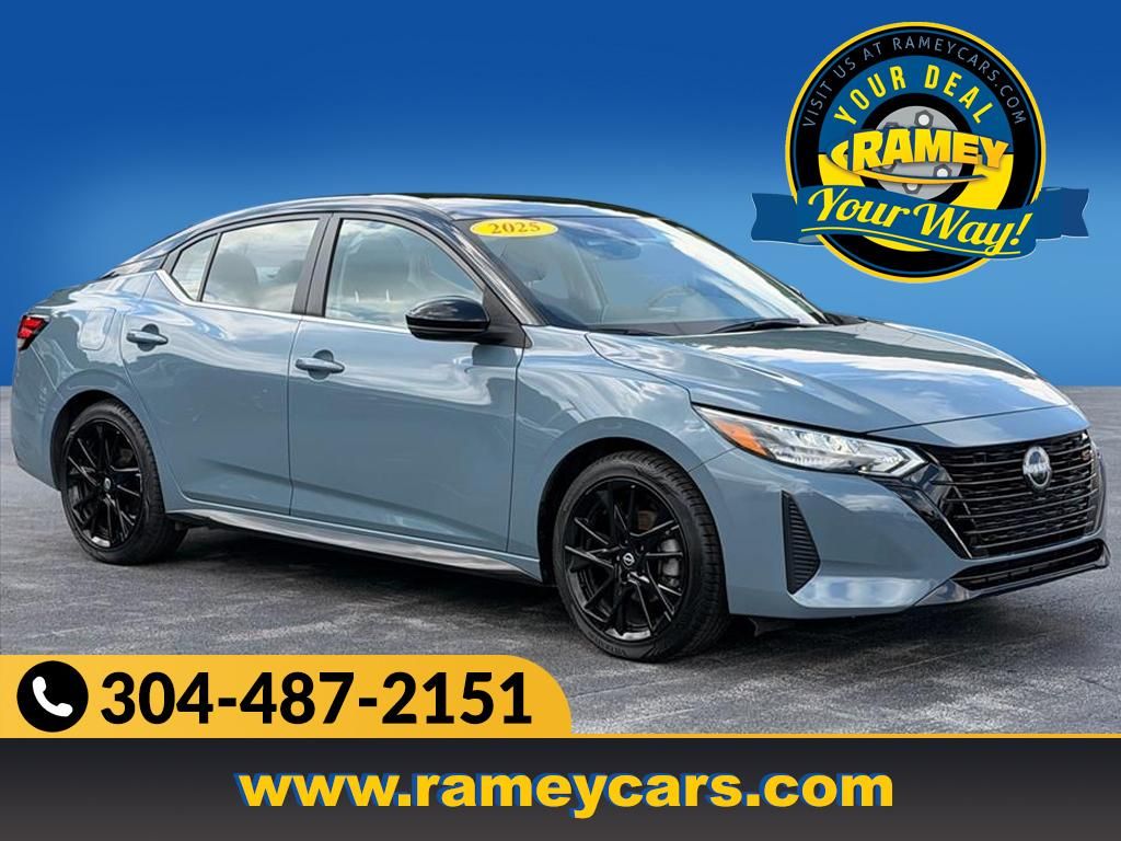 Atlantic Gray/Super Black 2025 Nissan Sentra Sedan Front-Wheel Drive Continuously Variable Transmission