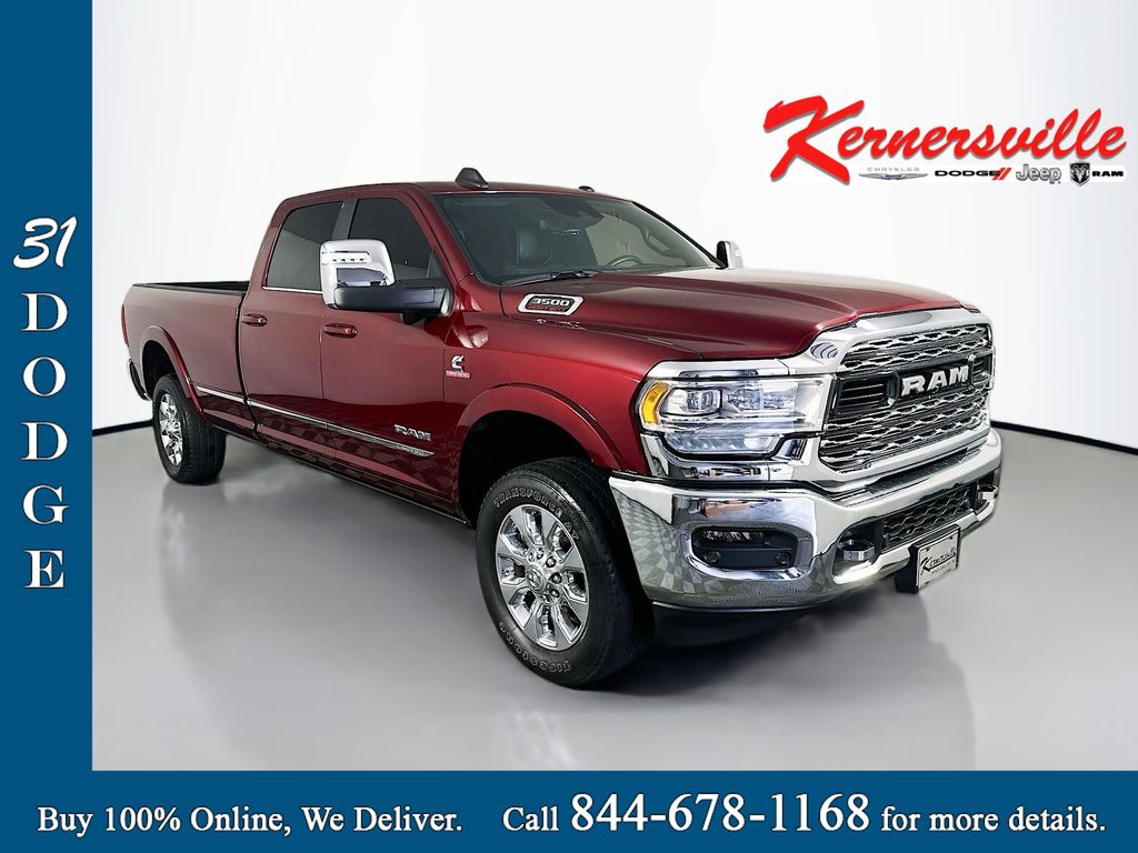 Delmonico Red Pearlcoat 2024 RAM 3500 Limited Crew Cab LB 4WD Pickup Truck Four-Wheel Drive 6-Speed Automatic