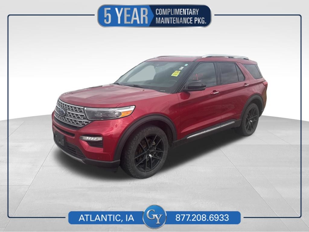 Red Metallic 2020 Ford Explorer Limited AWD SUV / Crossover All-Wheel Drive Automatic
