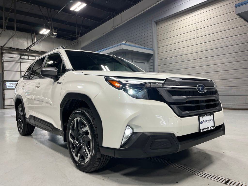 Crystal White Pearl 2025 Subaru Forester Hybrid SUV / Crossover All-Wheel Drive Continuously Variable Transmission