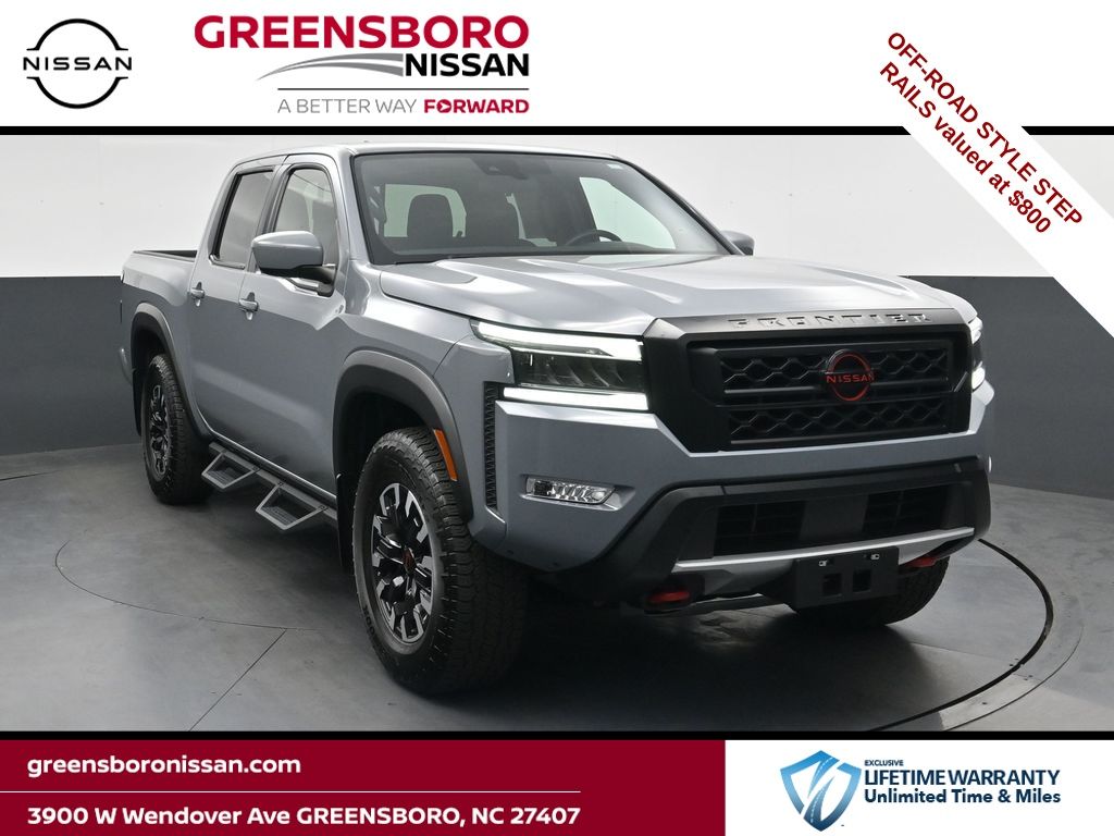 Boulder Gray Pearl 2024 Nissan Frontier Pickup Truck Four-Wheel Drive 9-Speed Automatic Overdrive
