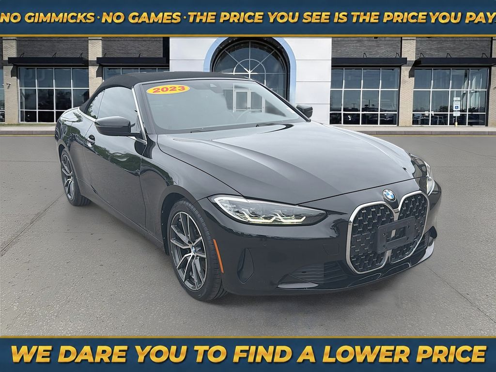 Jet Black 2023 BMW 4 Series 430i Convertible xDrive Convertible All-Wheel Drive 8-Speed Automatic