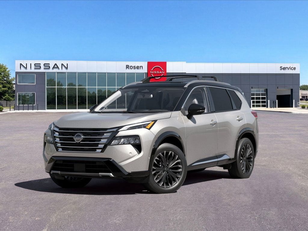 Champagne Silver Metallic/Super Black 2026 Nissan Rogue SUV / Crossover All-Wheel Drive Continuously Variable Transmission
