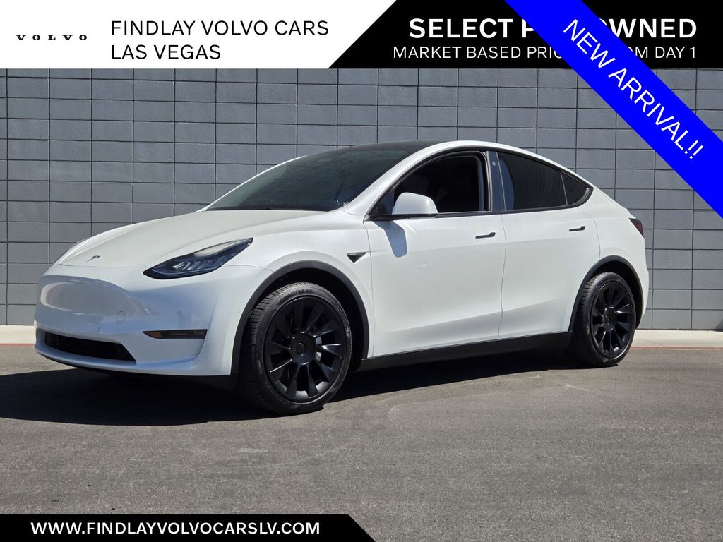 Pearl White Multi-Coat 2021 Tesla Model Y Long Range AWD SUV / Crossover All-Wheel Drive 1-Speed Automatic