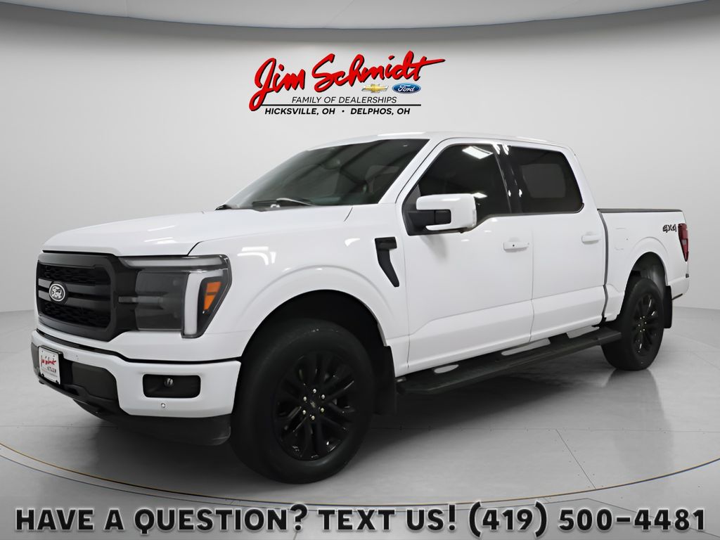 Oxford White 2025 Ford F-150 Lariat SuperCrew 4WD Pickup Truck Four-Wheel Drive Automatic