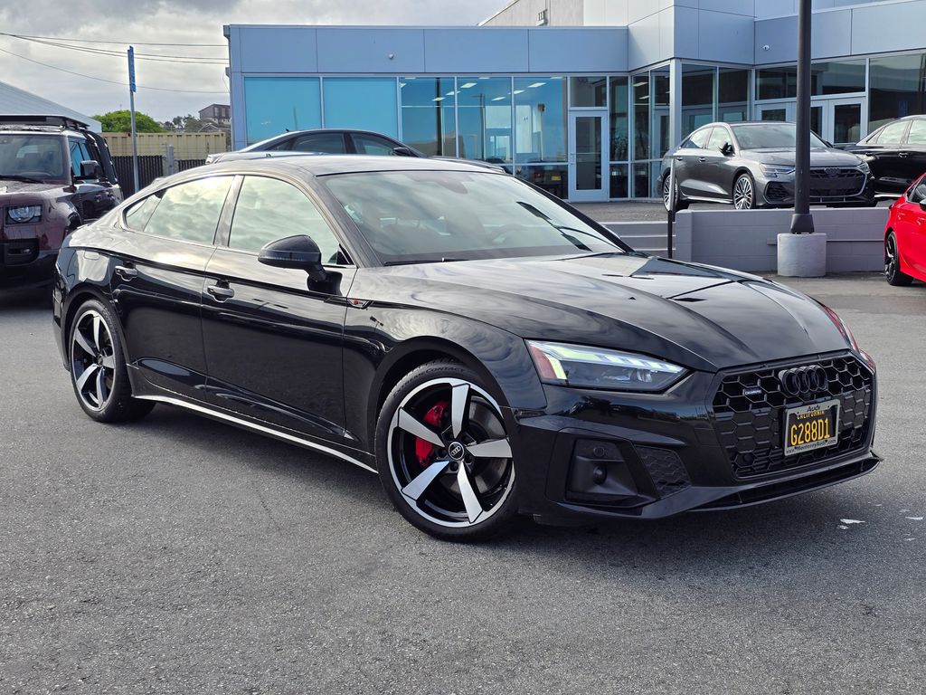 Mythos Black Metallic 2023 Audi A5 Sportback quattro Premium Plus S Line 45 TFSI AWD Sedan All-Wheel Drive 7-Speed Automatic