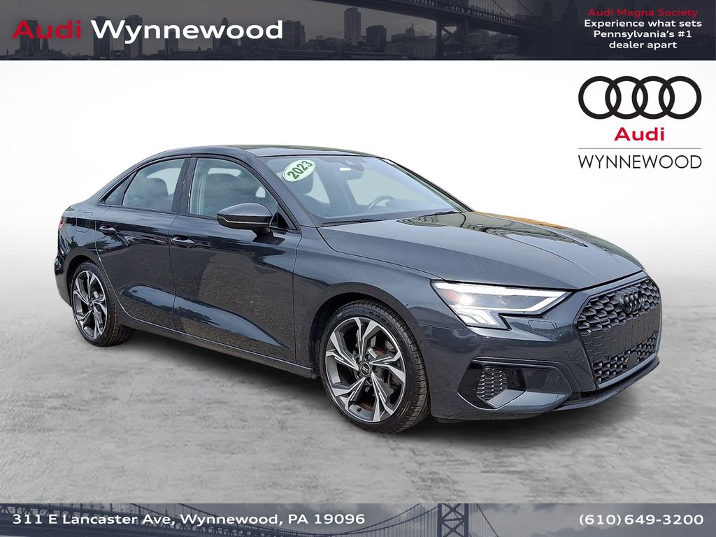 Gray Metallic 2023 Audi A3 Sedan All-Wheel Drive 7-Speed Automatic