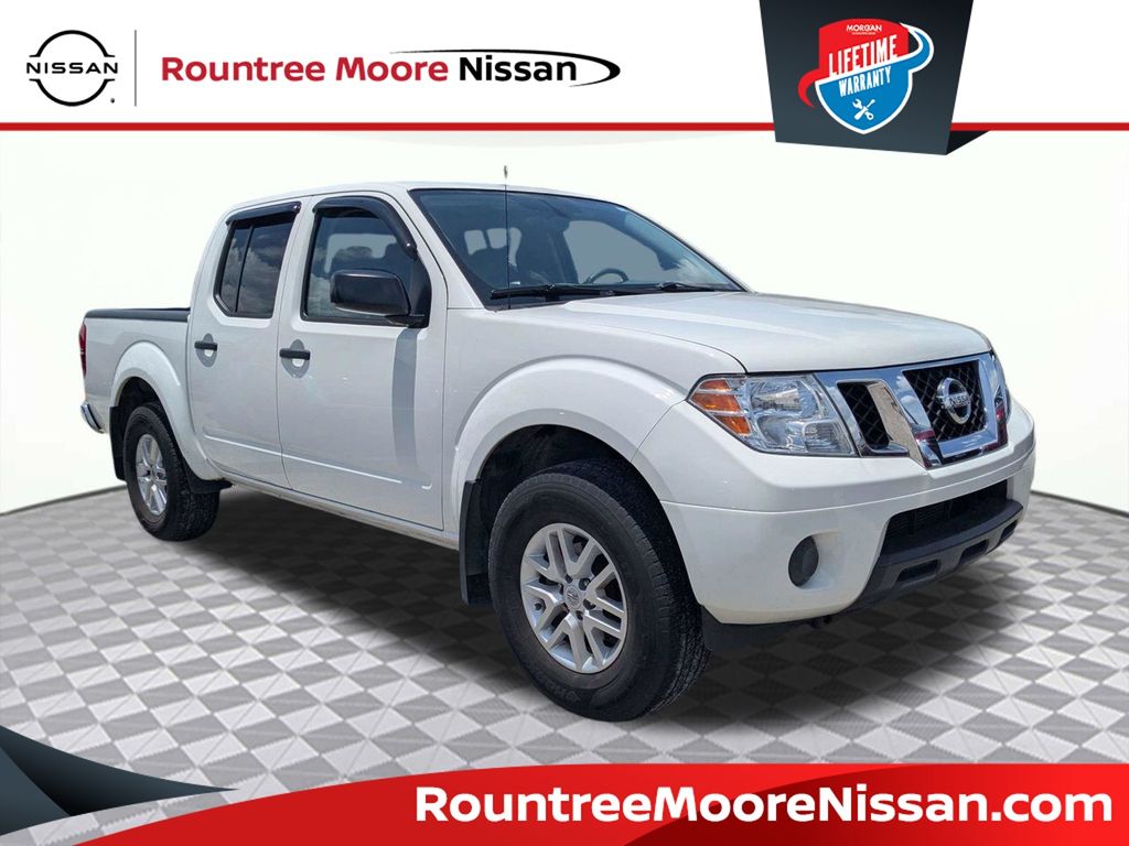 Glacier White 2019 Nissan Frontier SV V6 Crew Cab 4WD Pickup Truck Four-Wheel Drive 5-Speed Automatic Overdrive