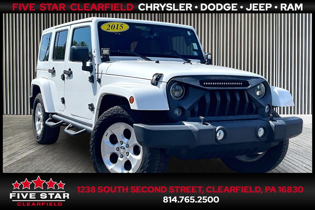Bright White Clearcoat 2015 Jeep Wrangler SUV / Crossover Four-Wheel Drive 5-Speed Automatic