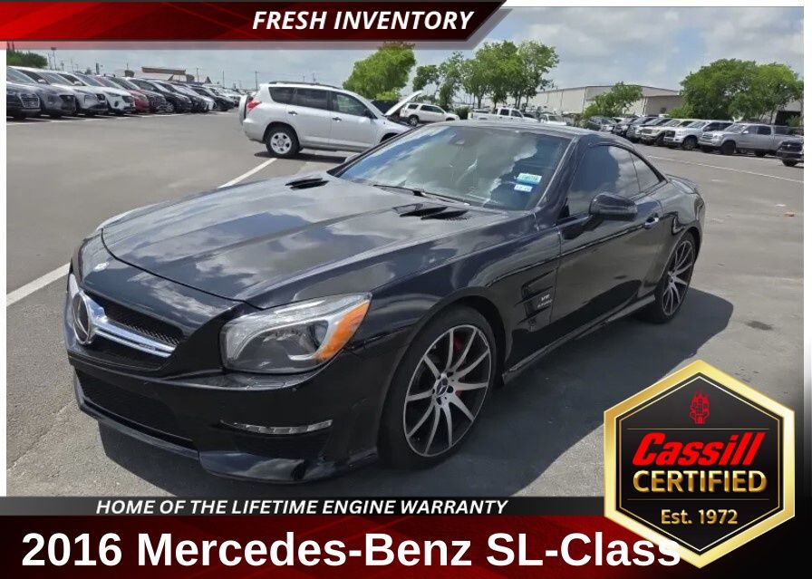 Black 2016 Mercedes-Benz SL-Class SL 63 AMG Convertible Rear-Wheel Drive 7-Speed Automatic