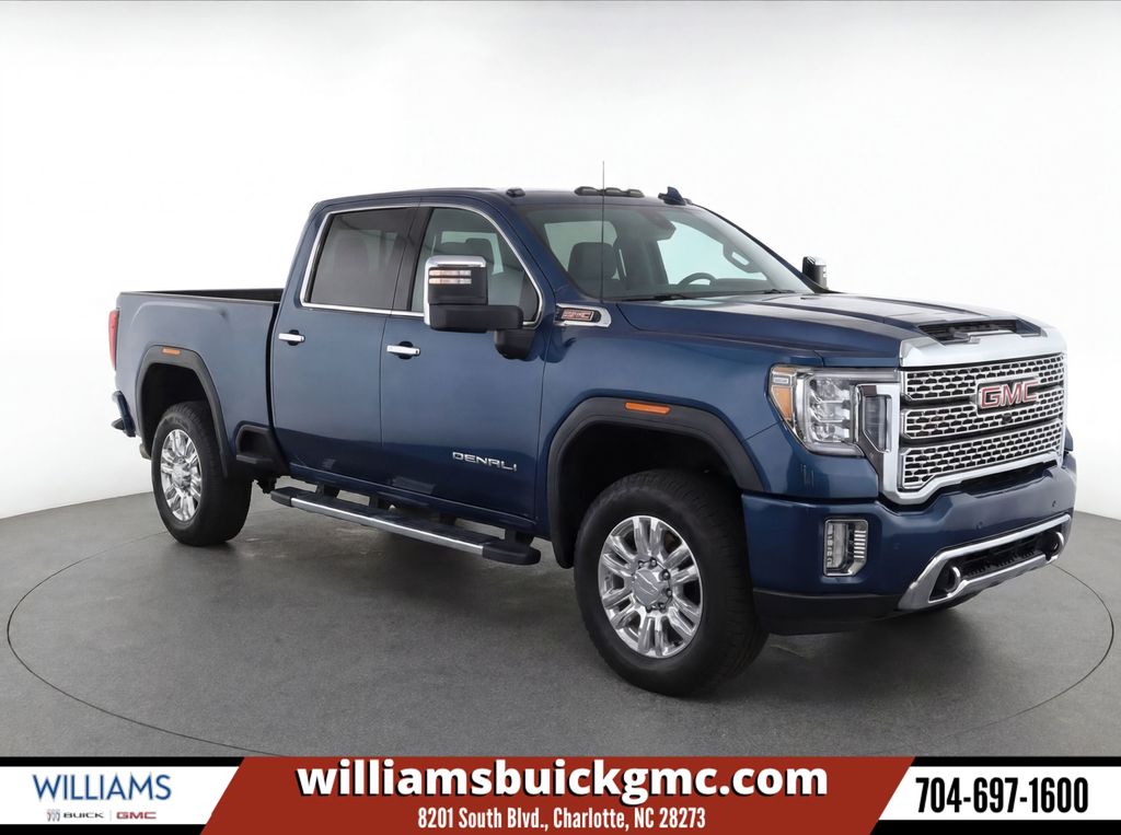Pacific Blue Metallic 2020 GMC Sierra 3500HD Pickup Truck Four-Wheel Drive 10-Speed Automatic