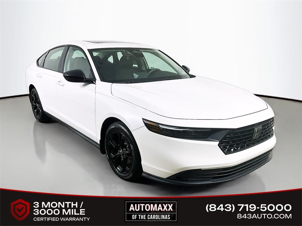 White 2025 Honda Accord Sedan Front-Wheel Drive Continuously Variable Transmission