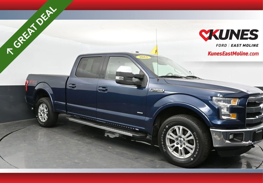 Blue 2015 Ford F-150 Pickup Truck Four-Wheel Drive 6-Speed Automatic