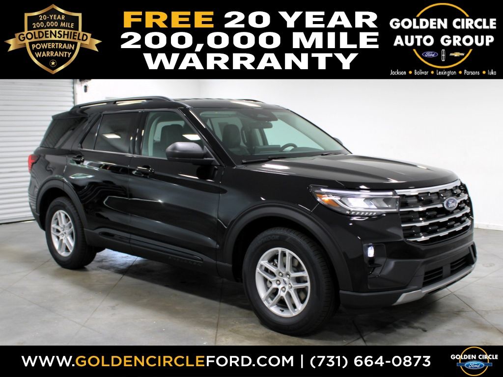 Agate Black Metallic 2026 Ford Explorer SUV / Crossover Rear-Wheel Drive Automatic