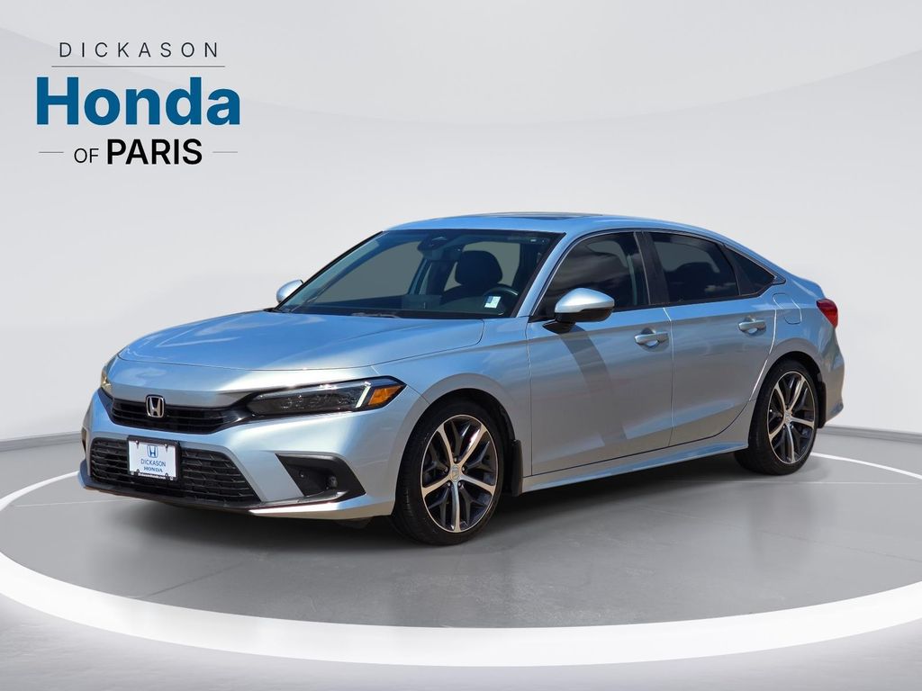 Morning Mist Metallic 2023 Honda Civic Sedan Front-Wheel Drive Continuously Variable Transmission