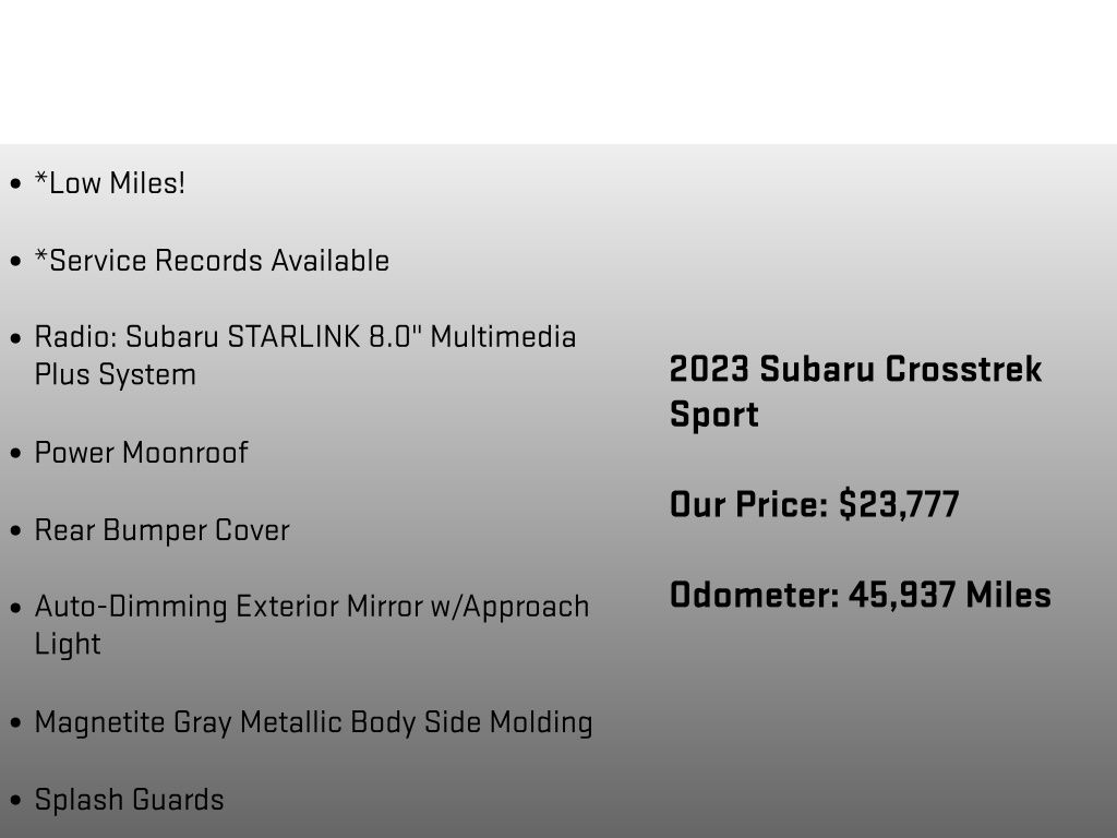 2023 Subaru Crosstrek Sport Gray at Rafferty Subaru