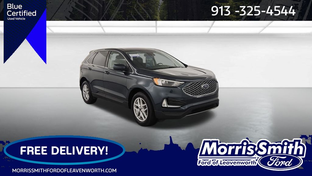Stone Blue Metallic 2023 Ford Edge SEL AWD SUV / Crossover All-Wheel Drive 8-Speed Automatic