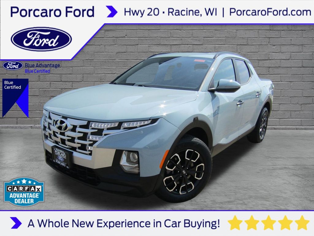 Blue / Stone 2022 Hyundai Santa Cruz Pickup Truck All-Wheel Drive 8-Speed Automatic