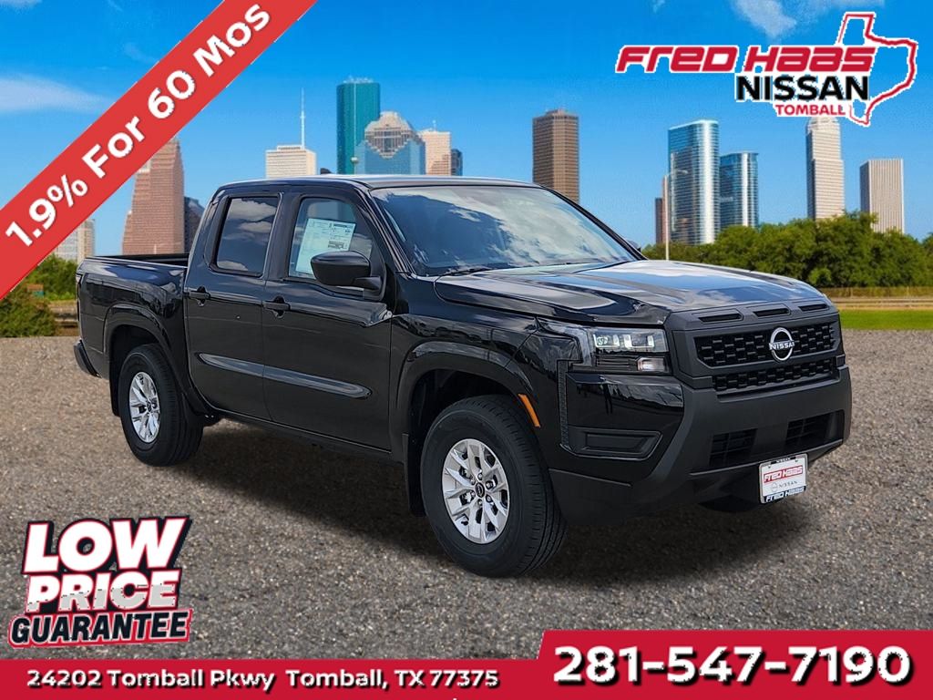 Super Black 2026 Nissan Frontier S Crew Cab RWD Pickup Truck 4X2 9-Speed Automatic Overdrive