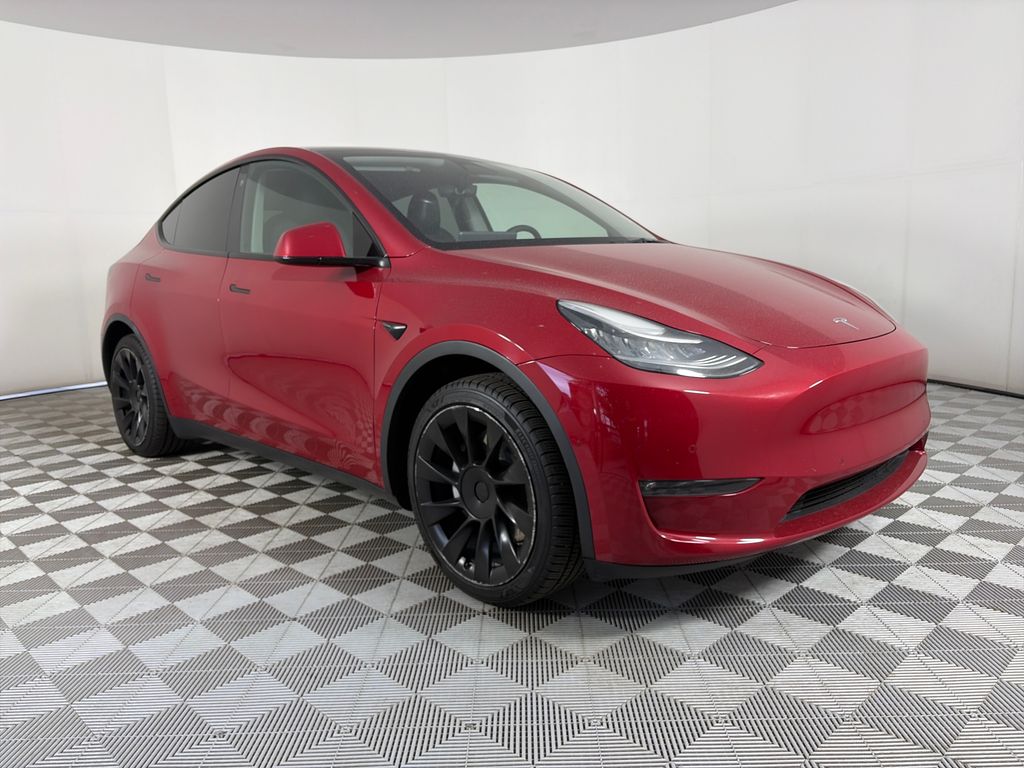 Red Multi-Coat 2021 Tesla Model Y Long Range AWD SUV / Crossover All-Wheel Drive 1-Speed Automatic