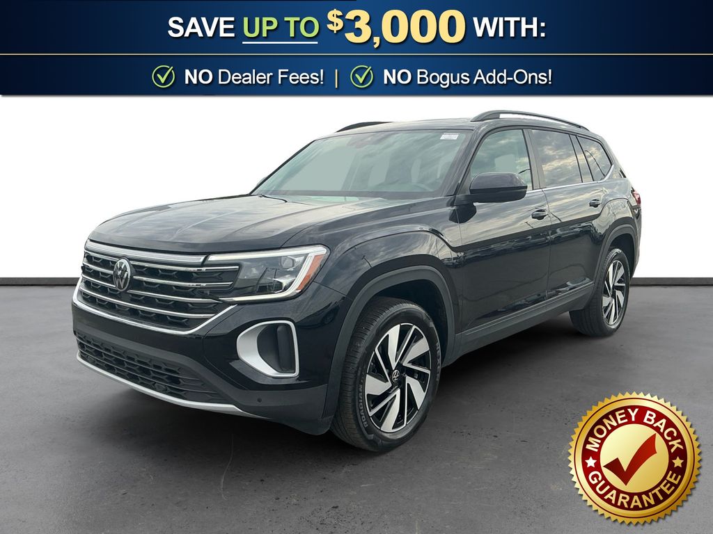 Deep Black Pearl 2025 Volkswagen Atlas SUV / Crossover Front-Wheel Drive 8-Speed Automatic