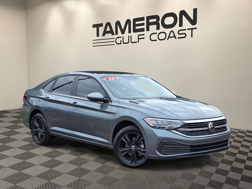 Platinum Gray Metallic 2024 Volkswagen Jetta SE FWD Sedan Front-Wheel Drive 8-Speed Automatic