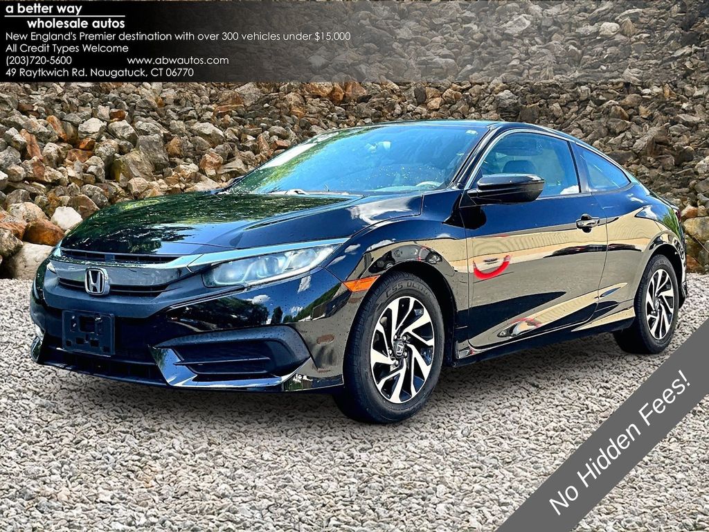 Black 2016 Honda Civic Coupe Coupe Front-Wheel Drive Continuously Variable Transmission