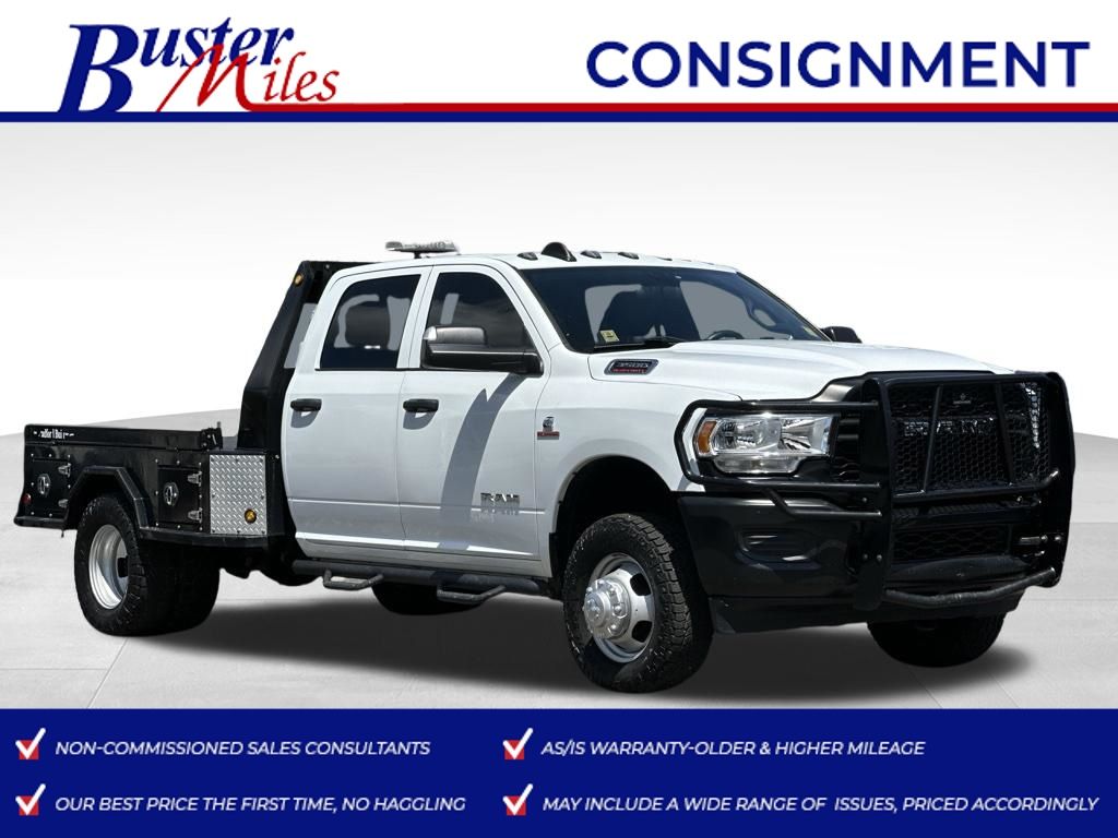 Bright White Clearcoat 2022 RAM 3500 Tradesman Crew Cab LB DRW 4WD Pickup Truck Four-Wheel Drive 6-Speed Automatic