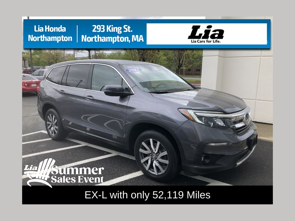 Gray (Modern Steel Metallic) 2021 Honda Pilot EX-L AWD SUV / Crossover All-Wheel Drive 9-Speed Automatic