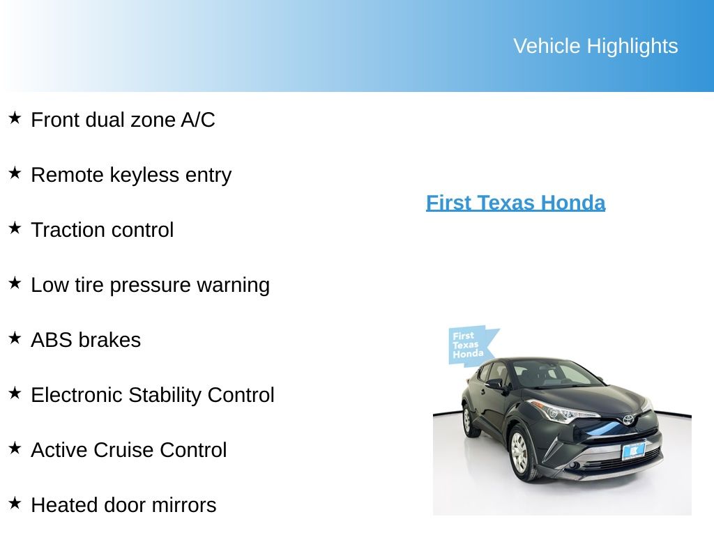 Used Car 2019 Toyota C-hr  Le For Sale Under $20,000 In Austin, Texas