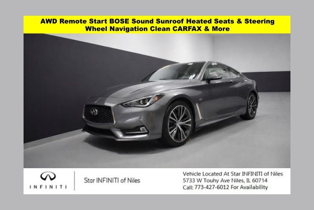 Gray (Graphite Shadow) 2018 INFINITI Q60 3.0t Luxe Coupe AWD Coupe All-Wheel Drive 7-Speed Automatic