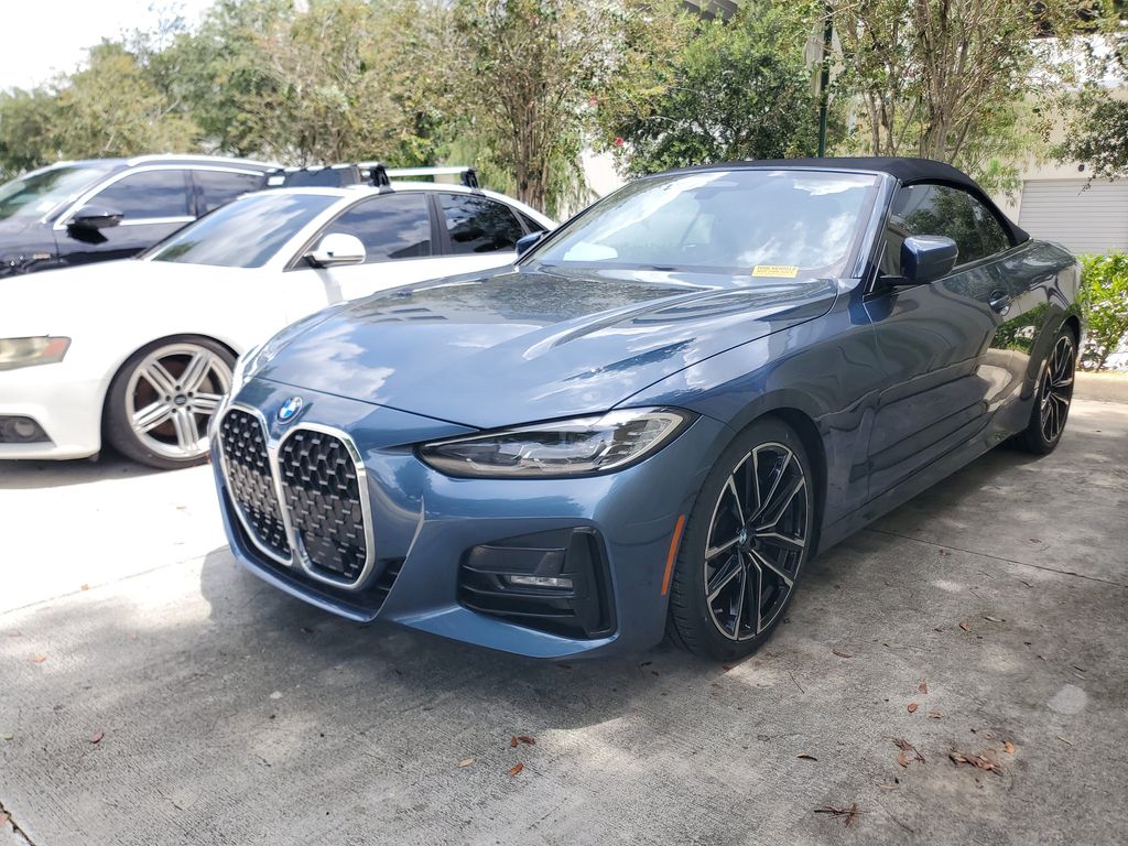 Arctic Race Blue Metallic 2021 BMW 4 Series Convertible Rear-Wheel Drive 8-Speed Automatic