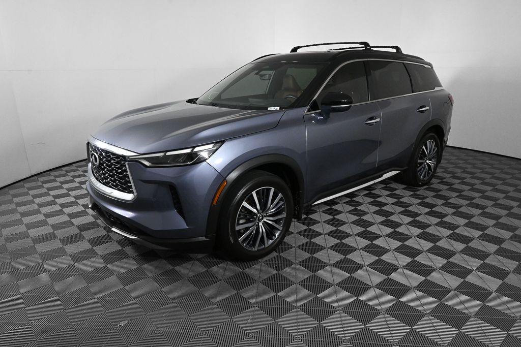 Moonbow Blue/Black Obsidian 2024 INFINITI QX60 SUV / Crossover All-Wheel Drive 9-Speed Automatic
