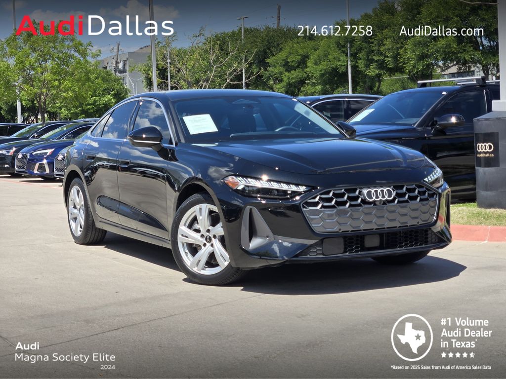 Mythos Black Metallic 2025 Audi A5 quattro Premium Plus Sedan Sedan All-Wheel Drive 7-Speed Automatic