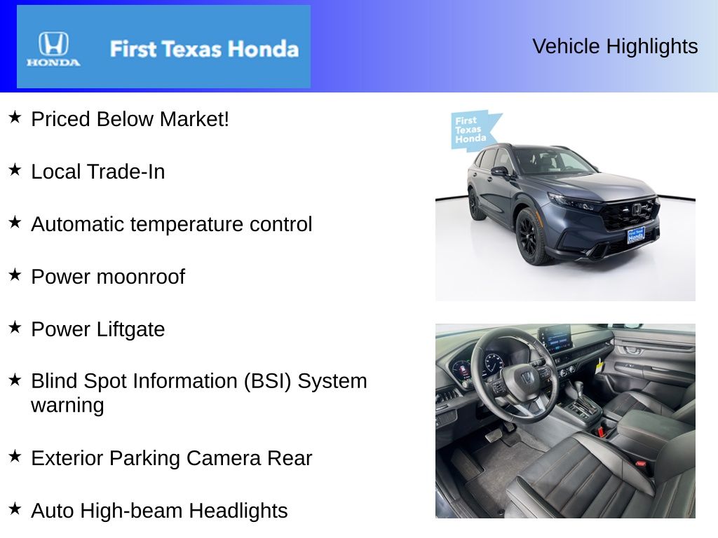 Used Car 2025 Honda Cr-v Hybrid  Sport-l For Sale Under $35,000 In Austin, Texas