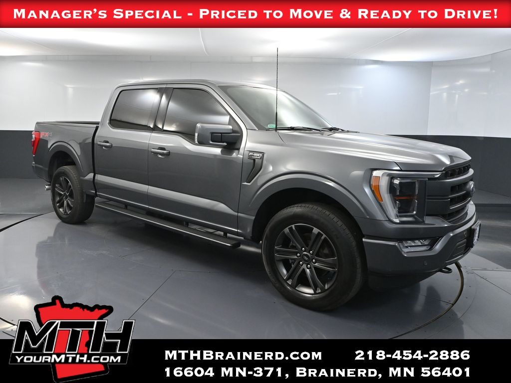 Carbonized Gray Metallic 2022 Ford F-150 Lariat SuperCrew 4WD Pickup Truck Four-Wheel Drive Automatic