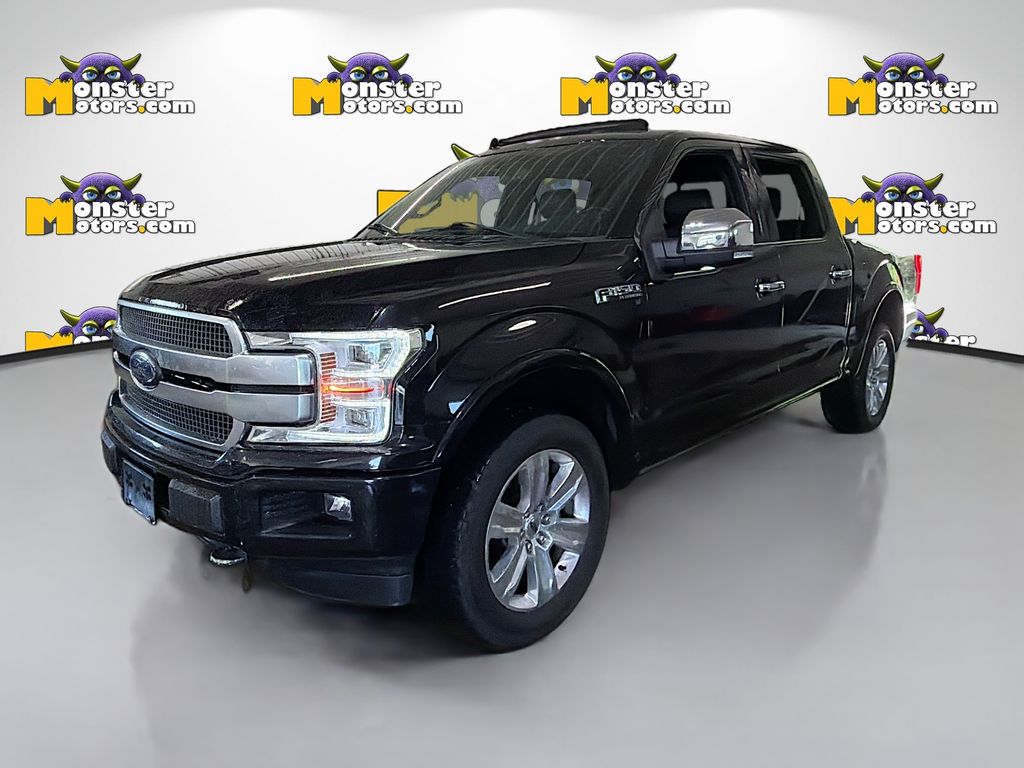 Black 2020 Ford F-150 Platinum SuperCrew 4WD Pickup Truck Four-Wheel Drive Automatic