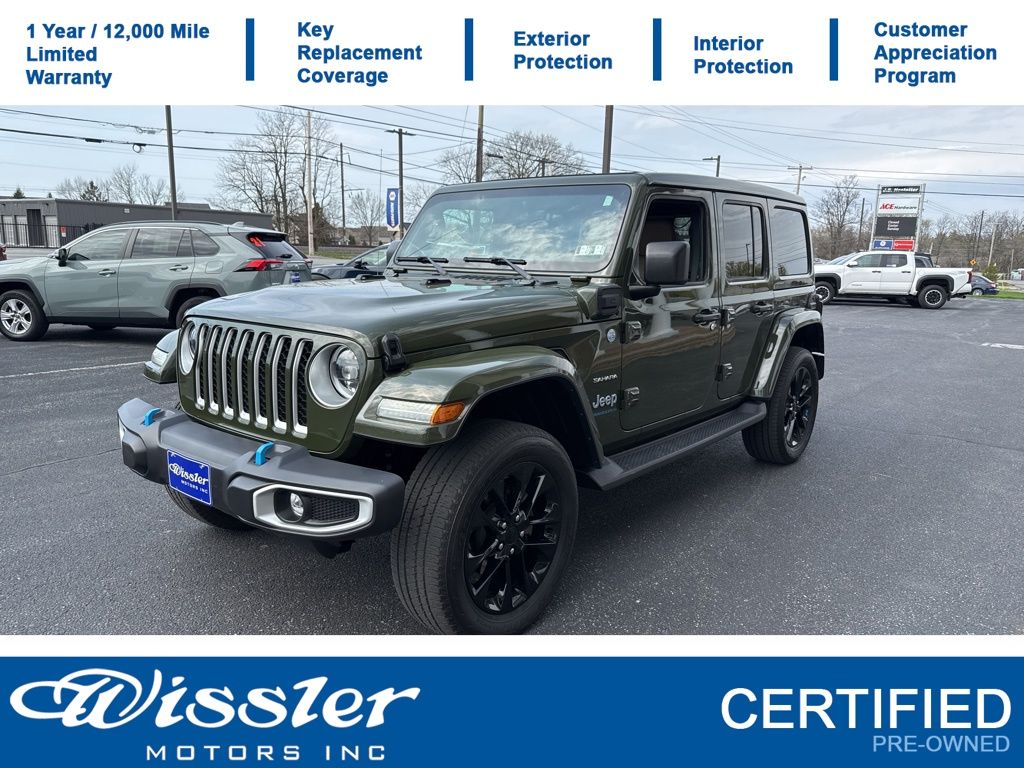 Sarge Green Clearcoat 2023 Jeep Wrangler 4xe SUV / Crossover Four-Wheel Drive 8-Speed Automatic