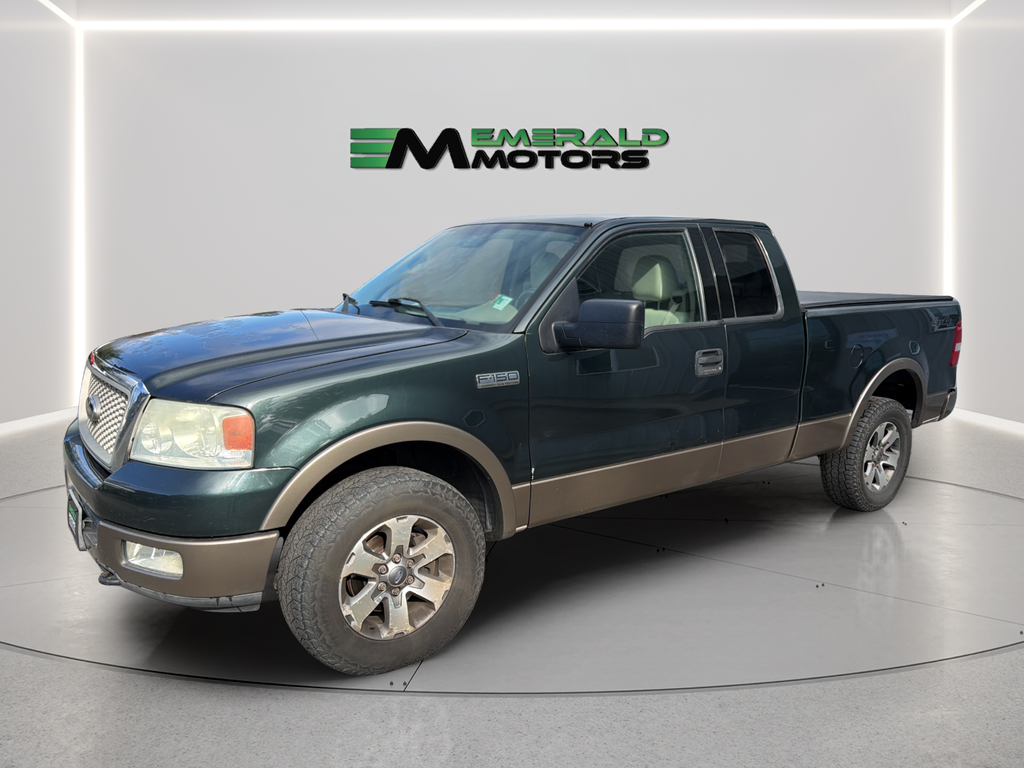 Green 2004 Ford F-150 Lariat Ext. Cab 4WD Pickup Truck Four-Wheel Drive