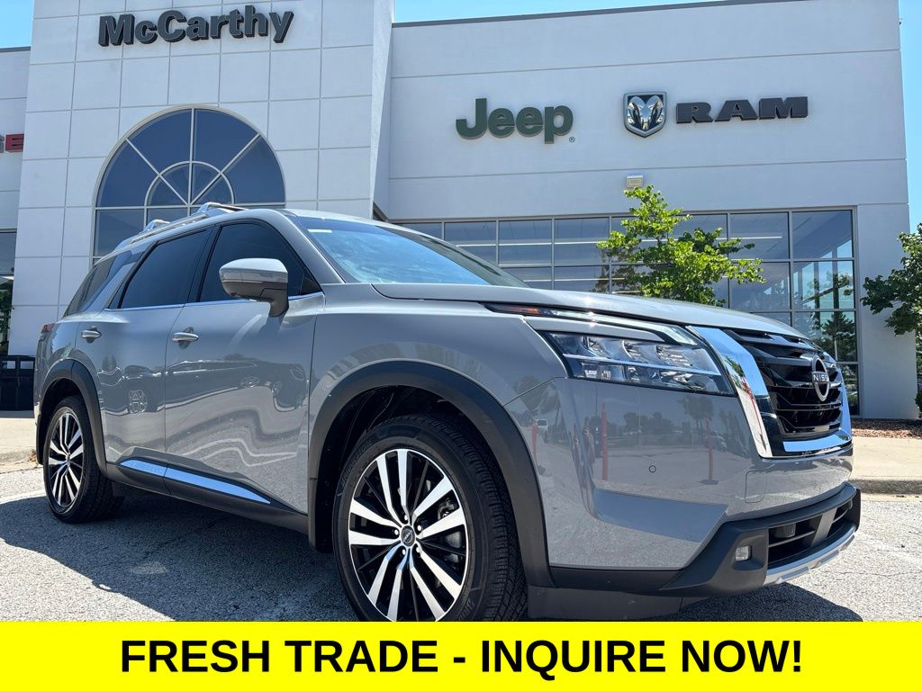 Boulder Gray 2023 Nissan Pathfinder Platinum 4WD SUV / Crossover All-Wheel Drive 9-Speed Automatic