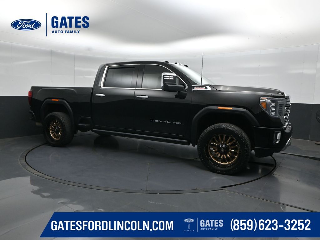 Black (Ebony Twilight Metallic) 2022 GMC Sierra 2500HD Denali Crew Cab 4WD Pickup Truck Four-Wheel Drive Automatic